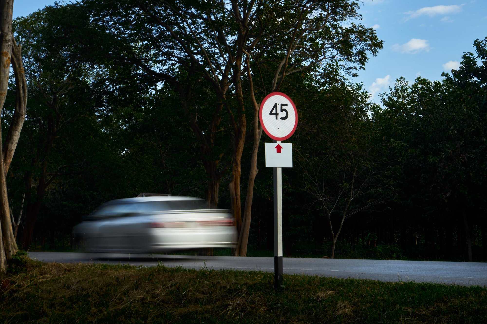 Over speed limit car